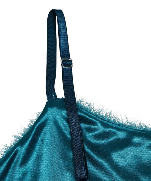 PUNYUS(プニュズ)の「ショルダーリボンキャミワンピース(ワンピース・レディース・ダークグレー/ブルー/ピンク/ブラック・3/2/1/4)」の11枚目の写真