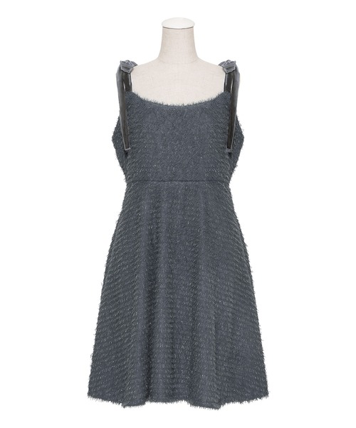 PUNYUS(プニュズ)の「ショルダーリボンキャミワンピース(ワンピース・レディース・ダークグレー/ブルー/ピンク/ブラック・3/2/1/4)」の21枚目の写真