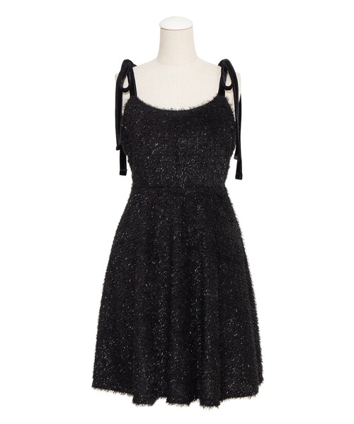 PUNYUS(プニュズ)の「ショルダーリボンキャミワンピース(ワンピース・レディース・ダークグレー/ブルー/ピンク/ブラック・3/2/1/4)」の20枚目の写真