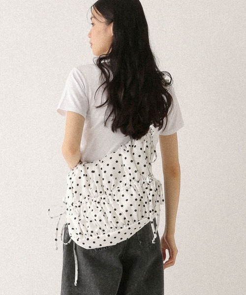 Heather（ヘザー）の「シャーリングショルダーBAG　319878（ショルダーバッグ・レディース・ブラック/ミント/オフホワイト/ドット・ONE SIZE）」の4枚目の写真