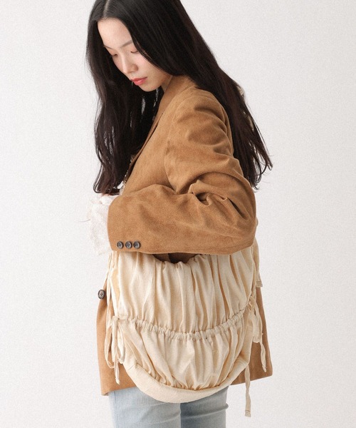 Heather（ヘザー）の「シャーリングショルダーBAG　319878（ショルダーバッグ・レディース・ブラック/ミント/オフホワイト/ドット/ブラック系その他/アイボリー・ONE SIZE）」の3枚目の写真