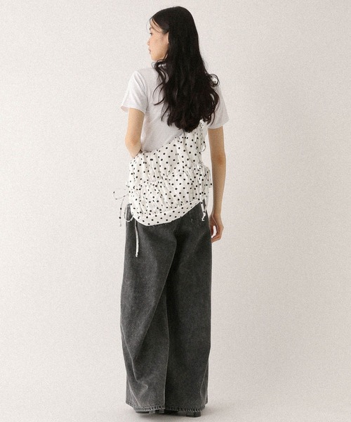 Heather（ヘザー）の「シャーリングショルダーBAG　319878（ショルダーバッグ・レディース・ブラック/ミント/オフホワイト/ドット・ONE SIZE）」の5枚目の写真