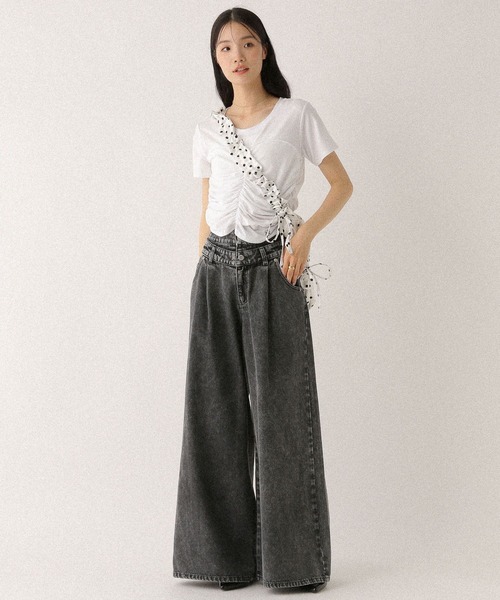 Heather（ヘザー）の「シャーリングショルダーBAG　319878（ショルダーバッグ・レディース・ブラック/ミント/オフホワイト/ドット・ONE SIZE）」の9枚目の写真