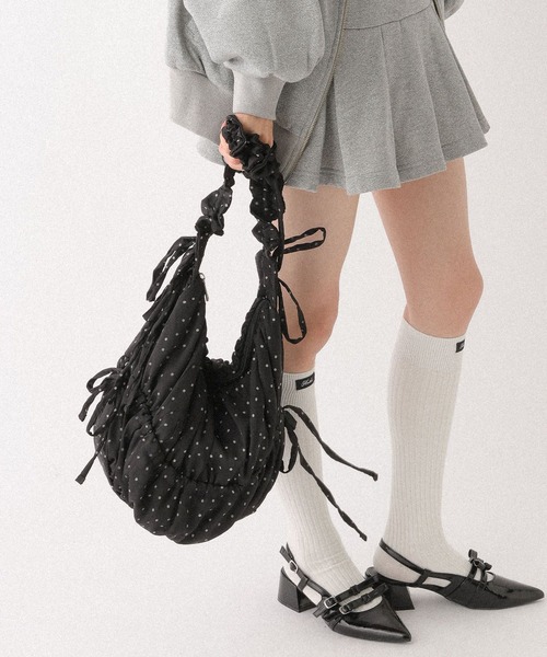 Heather（ヘザー）の「シャーリングショルダーBAG　319878（ショルダーバッグ・レディース・ブラック/ミント/オフホワイト/ドット/ブラック系その他/アイボリー・ONE SIZE）」の15枚目の写真