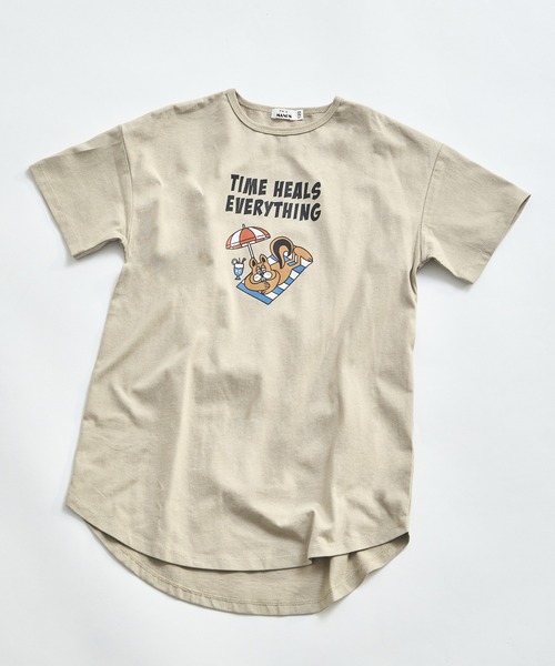 pairmanon（ペアマノン）の「【綿100%】【リンクコーデ】オリジナル プリントチュニック（チュニック・キッズ・ピンク系その他/オレンジ系その他/ホワイト系その他2/ピンク系その他2/グリーン系その他2/ブルー系その他/グリーン系その他/ホワイト系その他/ベージュ系その他/ブラウン系その他・150/90/100/130/140/120/110）」の19枚目の写真