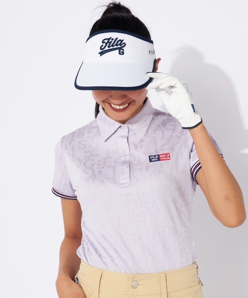 FILA GOLF(フィラゴルフ )の「タイポ柄半袖シャツ(シャツ/ブラウス・レディース・ホワイト/ネイビー/パープル・MEDIUM/LARGE/X-LARGE)」の14枚目の写真