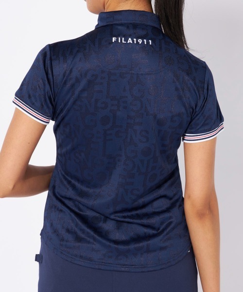 FILA GOLF(フィラゴルフ )の「タイポ柄半袖シャツ(シャツ/ブラウス・レディース・ホワイト/ネイビー/パープル・MEDIUM/LARGE/X-LARGE)」の9枚目の写真