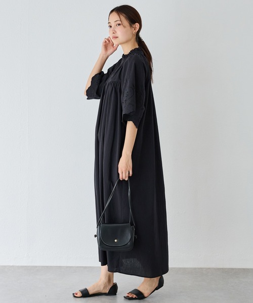 セール】クラフト刺繍ギャザーワンピース（ワンピース