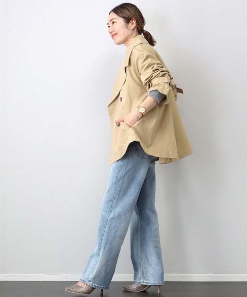 Aletta vita（アレッタビータ）の「エステルピーチミドルトレンチコート（トレンチコート・レディース・グレー系その他/ベージュ・FREE）」の14枚目の写真