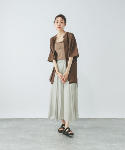 GLOBAL WORK（グローバルワーク）の「エアリーリラックスフレアスカート/147678（スカート・レディース・ミント/ホワイト×ブラック/ドット/スミクロ/ネイビー系3/ライトグレー/オレンジ/ストライプ/ブラウン系その他/ブラック系その他・SHORT/REGULAR）」の22枚目の写真