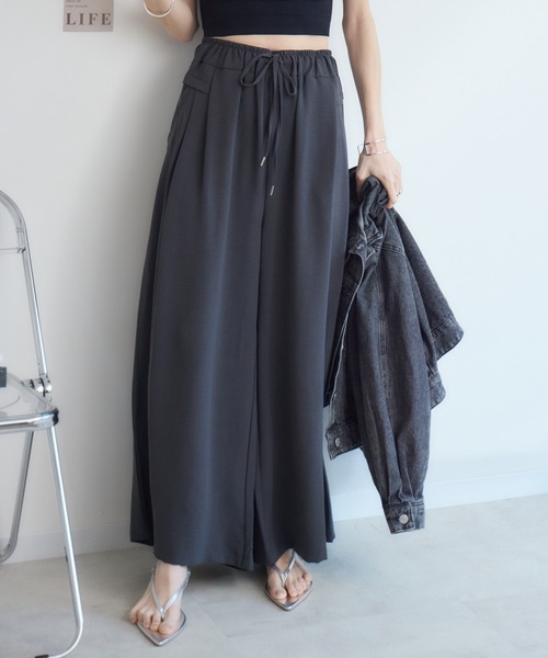 RU.TI.LE(ルチル)の「【RU.TI.LE】シフォンスカーチョ(その他パンツ・レディース・チャコールグレー/ブラウン・MEDIUM/LARGE)」の1枚目の写真