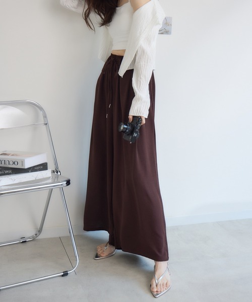 RU.TI.LE(ルチル)の「【RU.TI.LE】シフォンスカーチョ(その他パンツ・レディース・チャコールグレー/ブラウン・MEDIUM/LARGE)」の3枚目の写真