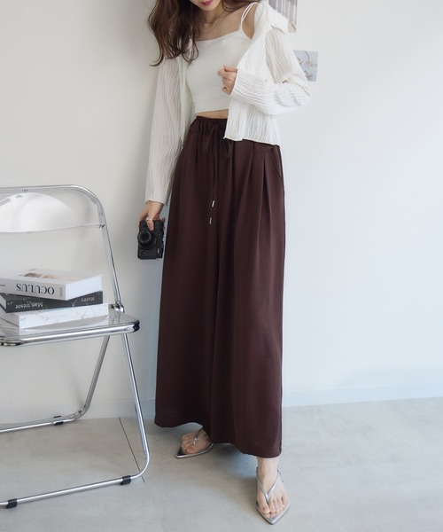 RU.TI.LE(ルチル)の「【RU.TI.LE】シフォンスカーチョ(その他パンツ・レディース・チャコールグレー/ブラウン・MEDIUM/LARGE)」の4枚目の写真
