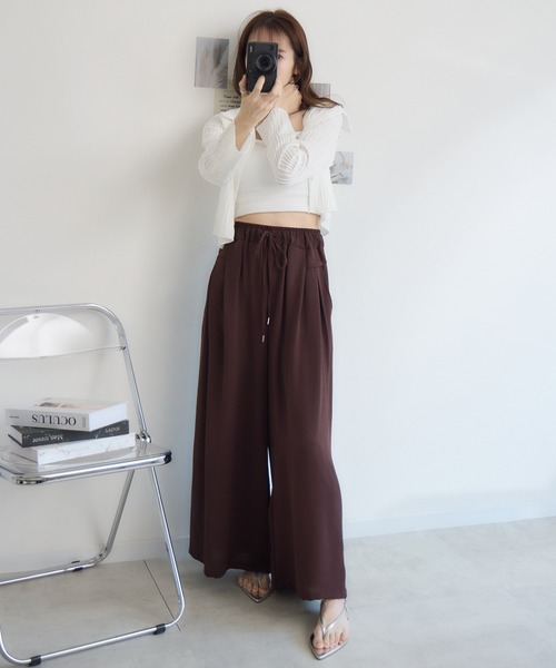 RU.TI.LE(ルチル)の「【RU.TI.LE】シフォンスカーチョ(その他パンツ・レディース・チャコールグレー/ブラウン・MEDIUM/LARGE)」の6枚目の写真