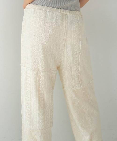 Bou Jeloud（ブージュルード）の「レースパッチワークパンツ（その他パンツ・レディース・アイボリー/ブラック・FREE）」の14枚目の写真