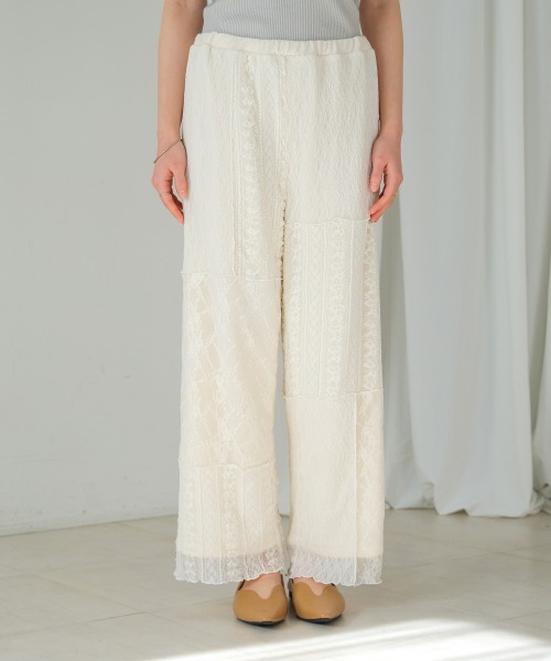 Bou Jeloud（ブージュルード）の「レースパッチワークパンツ（その他パンツ・レディース・アイボリー/ブラック・FREE）」の15枚目の写真