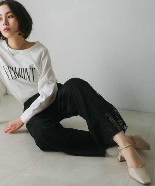 Bou Jeloud（ブージュルード）の「レースパッチワークパンツ（その他パンツ・レディース・アイボリー/ブラック・FREE）」の16枚目の写真