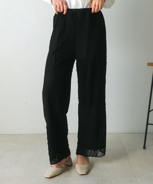 Bou Jeloud（ブージュルード）の「レースパッチワークパンツ（その他パンツ・レディース・アイボリー/ブラック・FREE）」の17枚目の写真