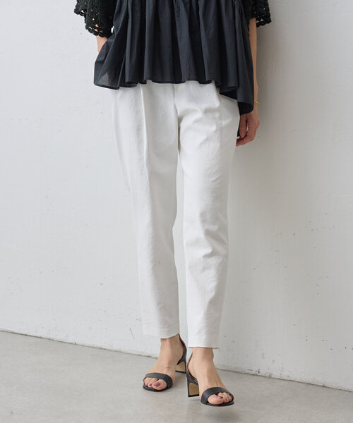 BEARDSLEY(ビアズリー)の「ウエストリブトラックパンツ(その他パンツ・レディース・ブラック/ホワイト・0/1/2)」の12枚目の写真