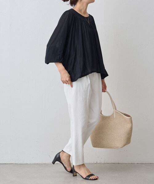 BEARDSLEY(ビアズリー)の「ウエストリブトラックパンツ(その他パンツ・レディース・ブラック/ホワイト・0/1/2)」の16枚目の写真