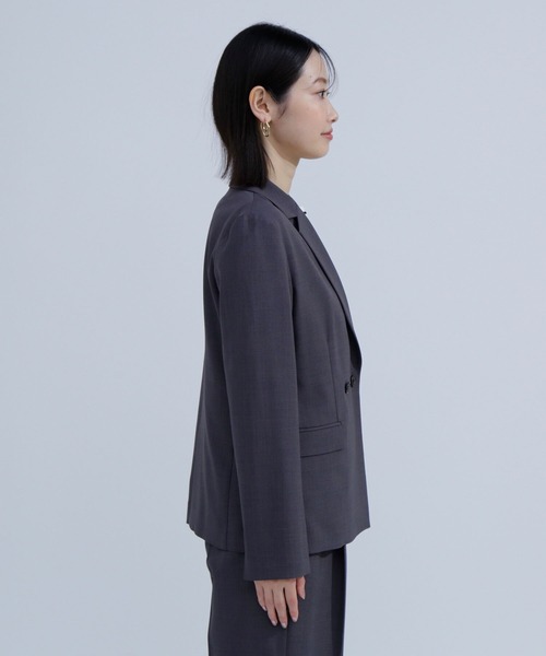 ◇リネンライク SETUP ダブルブレスブレストジャケット