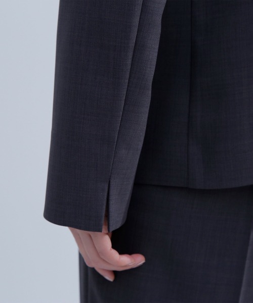 リネンライク　SETUP ダブルブレスブレストジャケット　新品　タグ付き NATURAL BEAUTY BASIC｜リネンライク SETUP ダブルブレストジャケット