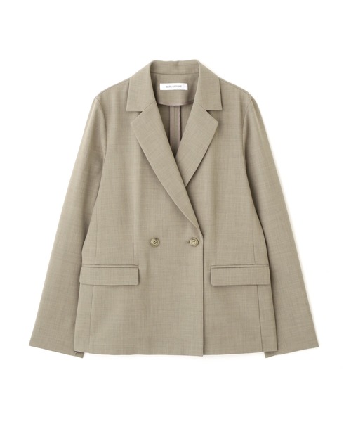 リネンライク　SETUP ダブルブレスブレストジャケット　新品　タグ付き ◇リネンライク SETUP ダブルブレスブレストジャケット