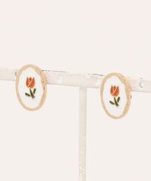 Fun & Daily | F&D : フラワーフレームイヤリング(イヤリング)