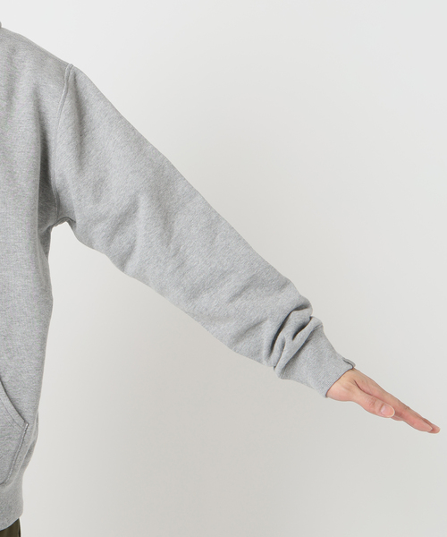 LOOPWHEELER（ループウィラー）の「LOOPWHEELER × LOWERCASE for EDIFICE ライトツリウラケ ジップパーカー（パーカー・メンズ・ブラック/ライトグレー・MEDIUM/LARGE/X-LARGE/SMALL）」の10枚目の写真