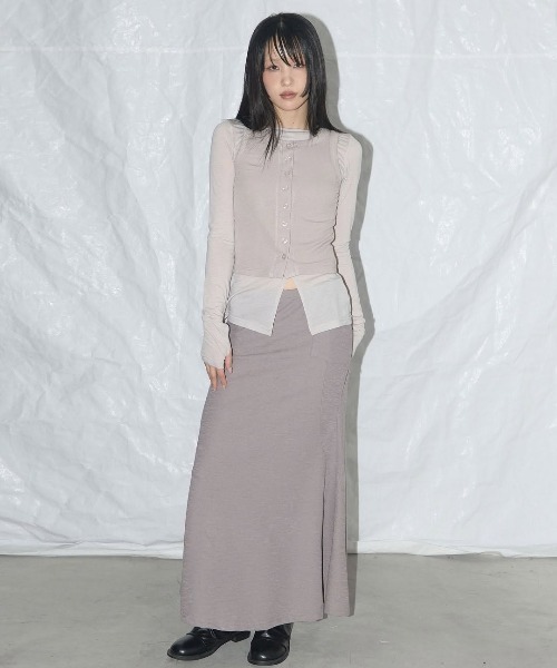 スカート Garment-Dyed Skirt Mariposa Split Tiered Organza Skirt | Disturbia - Shop