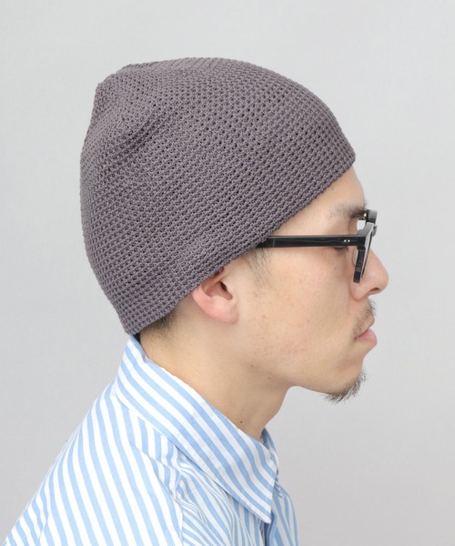 A.M.S.（エーエムエス）の「ワッフル編み シングルワッチ ビーニー（ニットキャップ/ビーニー・レディース・ブラック/アイボリー/チャコール・FREE）」の19枚目の写真