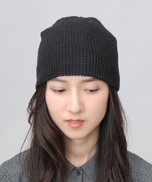 セール】ワッフル編み シングルワッチ ビーニー（ニットキャップ