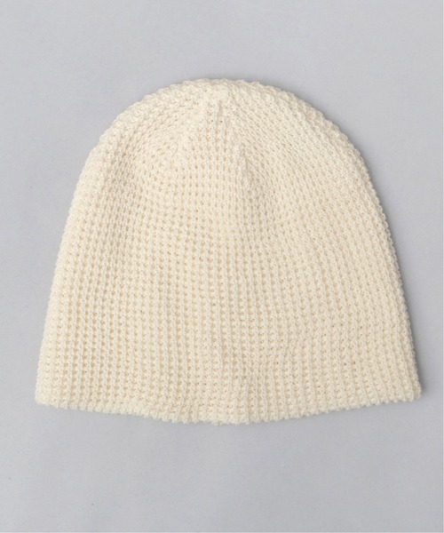 A.M.S.（エーエムエス）の「ワッフル編み シングルワッチ ビーニー（ニットキャップ/ビーニー・レディース・ブラック/アイボリー/チャコール・FREE）」の4枚目の写真