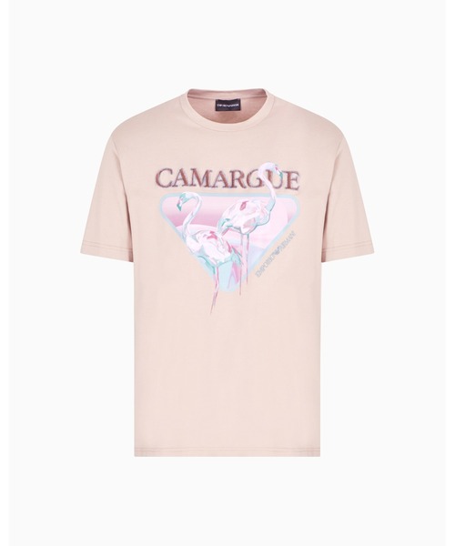 EMPORIO ARMANI（エンポリオアルマーニ）の「【エンポリオ アルマーニ】Tシャツ ジャージー カマルグプリント（Tシャツ/カットソー・メンズ・ホワイト・LARGE/MEDIUM/SMALL/X-LARGE/XX-LARGE/X-SMALL）」の7枚目の写真