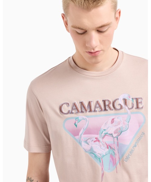 EMPORIO ARMANI（エンポリオアルマーニ）の「【エンポリオ アルマーニ】Tシャツ ジャージー カマルグプリント（Tシャツ/カットソー・メンズ・ホワイト・LARGE/MEDIUM/SMALL/X-LARGE/XX-LARGE/X-SMALL）」の8枚目の写真