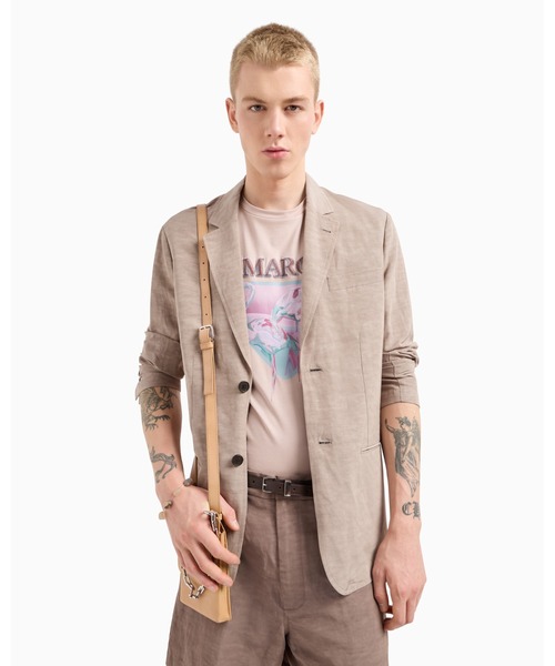 EMPORIO ARMANI（エンポリオアルマーニ）の「【エンポリオ アルマーニ】Tシャツ ジャージー カマルグプリント（Tシャツ/カットソー・メンズ・ホワイト・LARGE/MEDIUM/SMALL/X-LARGE/XX-LARGE/X-SMALL）」の10枚目の写真