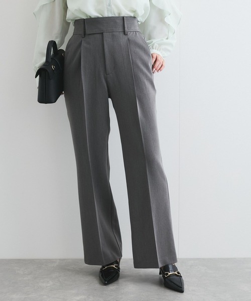 VIS（ビス）の「太ベルトディテールストレートスラックスパンツ（スラックス・レディース・ネイビー/キャメル/チャコールグレー・SS/S/M）」の6枚目の写真