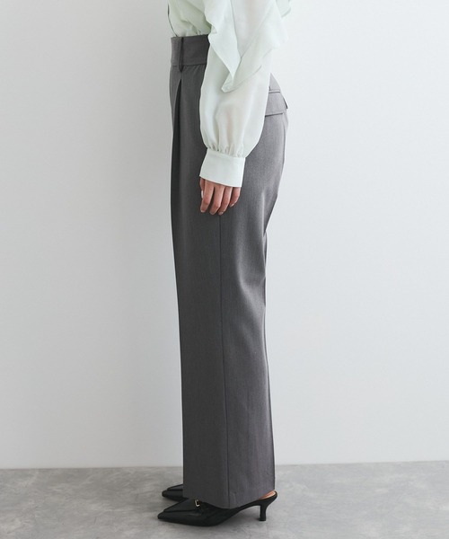 VIS（ビス）の「太ベルトディテールストレートスラックスパンツ（スラックス・レディース・ネイビー/キャメル/チャコールグレー・SS/S/M）」の9枚目の写真