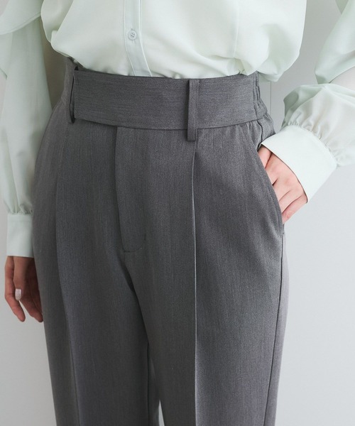 VIS（ビス）の「太ベルトディテールストレートスラックスパンツ（スラックス・レディース・ネイビー/キャメル/チャコールグレー・SS/S/M）」の12枚目の写真