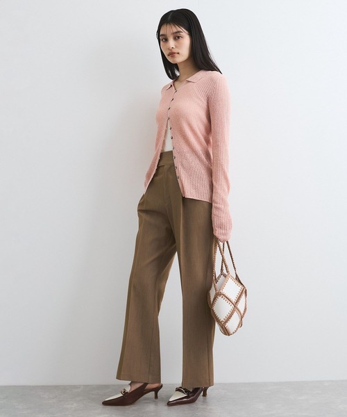 VIS（ビス）の「太ベルトディテールストレートスラックスパンツ（スラックス・レディース・ネイビー/キャメル/チャコールグレー・SS/S/M）」の18枚目の写真