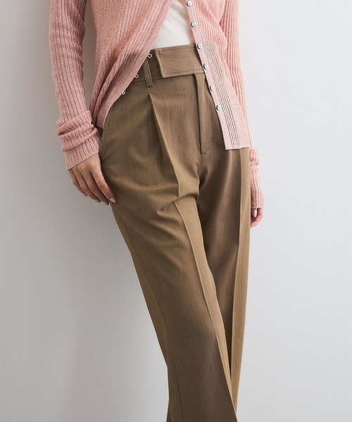 VIS（ビス）の「太ベルトディテールストレートスラックスパンツ（スラックス・レディース・ネイビー/キャメル/チャコールグレー・SS/S/M）」の20枚目の写真