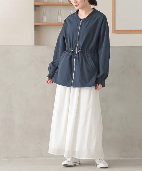 n'OrLABEL(ノアールレーベル)の「ドロストペプラムブルゾン(ブルゾン・レディース・アイボリー/ネイビー・1/2)」の18枚目の写真
