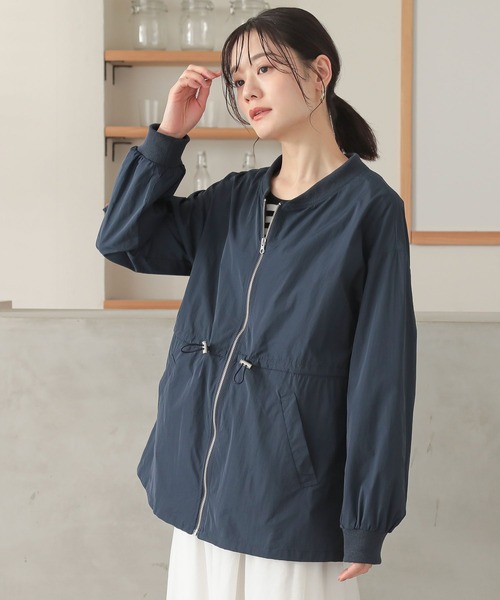 n'OrLABEL(ノアールレーベル)の「ドロストペプラムブルゾン(ブルゾン・レディース・アイボリー/ネイビー・1/2)」の17枚目の写真