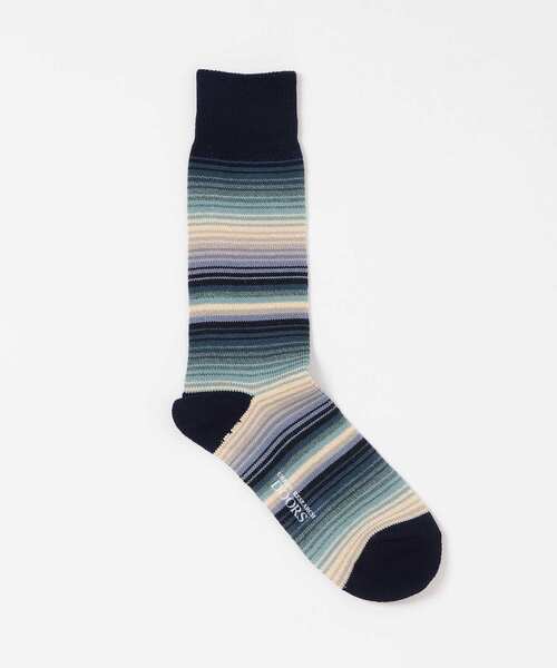 URBAN RESEARCH DOORS（アーバンリサーチドアーズ）の「『別注』Anonymous Ism×DOORS　サラペボーダークルー（ソックス/靴下・メンズ・ネイビー/グリーン/アイボリー・-）」の4枚目の写真