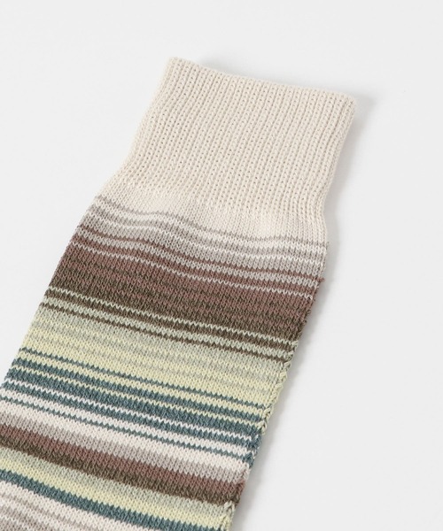 URBAN RESEARCH DOORS（アーバンリサーチドアーズ）の「『別注』Anonymous Ism×DOORS　サラペボーダークルー（ソックス/靴下・メンズ・ネイビー/グリーン/アイボリー・-）」の7枚目の写真