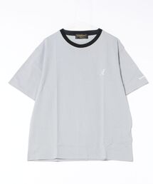 【RS】【KANGOL】刺繍ビッグサイズ リンガークルーネックTシャツ