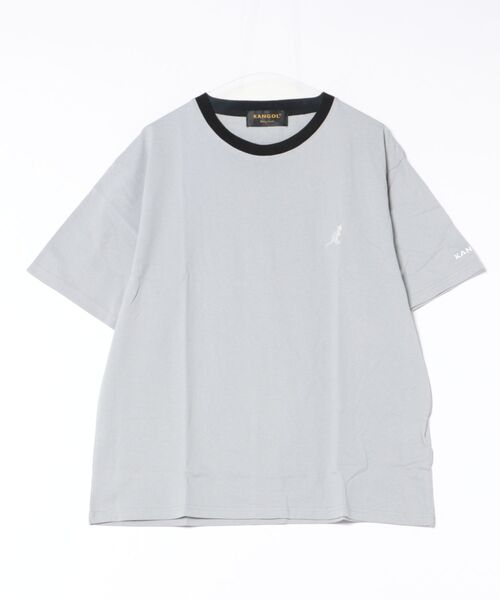 KANGOL(カンゴール)の「【RS】【KANGOL】刺繍ビッグサイズ リンガークルーネックTシャツ(Tシャツ/カットソー・レディース・グレー/グリーン・X-LARGE/MEDIUM/LARGE)」の2枚目の写真