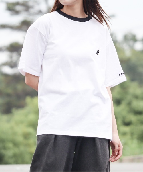 KANGOL(カンゴール)の「【RS】【KANGOL】刺繍ビッグサイズ リンガークルーネックTシャツ(Tシャツ/カットソー・レディース・グレー/グリーン・X-LARGE/MEDIUM/LARGE)」の13枚目の写真