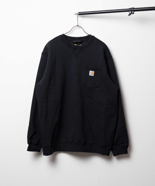 Carhartt（カーハート）の「【RS】【CARHARTT】CREWNECK POCKET SWEAT SHIRT（スウェット・メンズ・チャコールグレー/ブラック・SMALL/MEDIUM）」の2枚目の写真