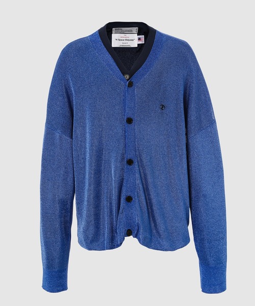 DAIRIKU(ダイリク)の「Docking Lame cotton Cardigan Knit(カーディガン/ボレロ・メンズ・シルバー/ブルー/ブラック・M)」の3枚目の写真